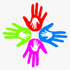 Colored Hands Clip Art - Colorful Hand Icon Png, Transparent Png, Free Download