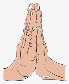 Praying Hands Together In Prayer Clipart Transparent - Praying Hands Front Clipart, HD Png Download, Free Download