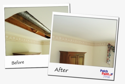 Blue Bell Drywall Repair And Basement Finishing - Ceiling Drywall Repair Before And After, HD Png Download, Free Download