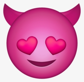 Transparent Purple Devil Emoji Png - Pink Devil Emoji Heart, Png Download, Free Download