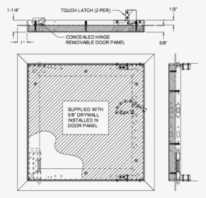 Dw5058-schematic - Concealed Hinge Access Panel, HD Png Download, Free Download