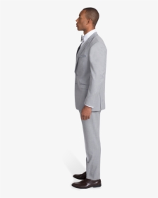 Heather Grey Notch Lapel Suit - Formal Wear, HD Png Download, Free Download