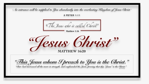The Jesus Who Is Called Christ - Calligraphy, HD Png Download, Free Download