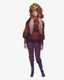 Luna Wearing A Red And Black Striped Sweater And A - Luna Lovegood Quidditch Game, HD Png Download, Free Download