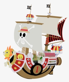 Thousand Sunny Done Entierly With The Pen Tool On Photoshop - One Piece Anime Ship, HD Png Download, Free Download