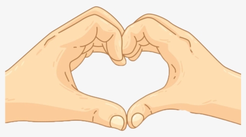 Cartoon Finger Heart Transprent - Love, HD Png Download, Free Download