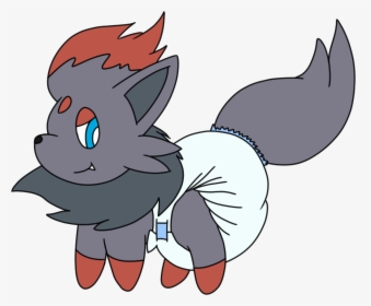 [ink, By Mewzy148] Zorua Diapee - Cartoon, HD Png Download, Free Download