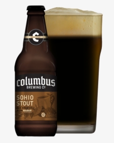 Cbc Sohio Stout Bottle And Glass New - Columbus Brewing Ipa, HD Png Download, Free Download