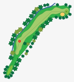 Golfing Clipart Hole In One - Golf Hole Par 5 Layout, HD Png Download, Free Download