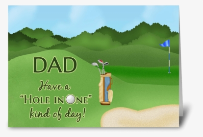 Golf Father"s Day For Dad - Fathers Day Golf Card, HD Png Download, Free Download