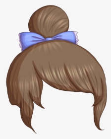 #gacha #hair #bun #topknot #highbun #bow #chiesuka - Cartoon, HD Png Download, Free Download