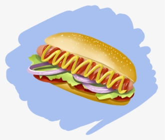 Hand Painted Original Anime Vector Food Fast Food Foreign - Hot Dog, HD Png Download, Free Download