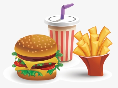 Hamburger Coca-cola Cheeseburger Fast Food French Fries - Food And Drinks Png, Transparent Png, Free Download