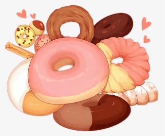 Transparent Pink Donut Png - Anime Cute Donut Girl, Png Download, Free Download