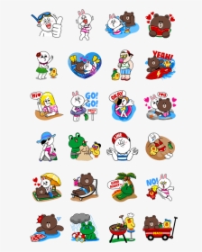 Line Sticker Vacation, HD Png Download, Free Download