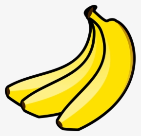 Yellow Food Cliparts - Banana Clip Art, HD Png Download, Free Download