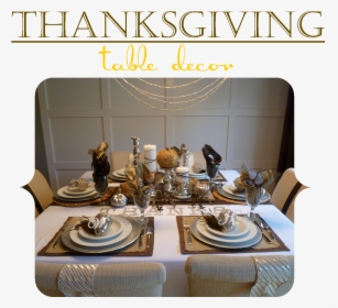Clip Art Thanksgiving Table Decor Fall - Table Setting, HD Png Download, Free Download