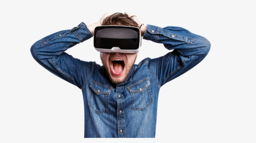 Virtual Reality Headset Stock Photography - Man With Vr Glass Png, Transparent Png, Free Download