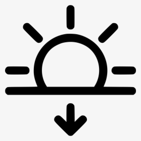 Sunset - Sunny Icon Png, Transparent Png, Free Download