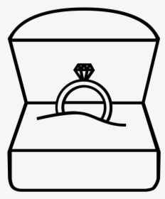 Ring In Box Line Drawing, HD Png Download, Free Download