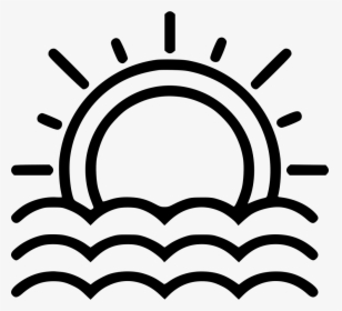 Seaside Sunset - Sunset Icon Png, Transparent Png, Free Download