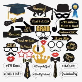 Graduation Party Ideas - Graduation Photo Booth Props 2019, HD Png Download, Free Download