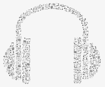 Headphones Clipart Music Note - Music Note Headphones Vector, HD Png Download, Free Download