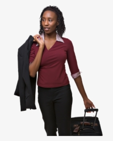 Hotels Are King - Business Woman Png Traveling, Transparent Png, Free Download