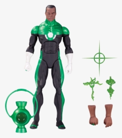 John Stewart Dc Icons 6” Action Figure Main Image - Justice League Action Green Lantern, HD Png Download, Free Download
