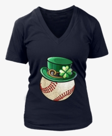 Baseball Ball Leprechaun Hat Shirt St - T-shirt, HD Png Download, Free Download