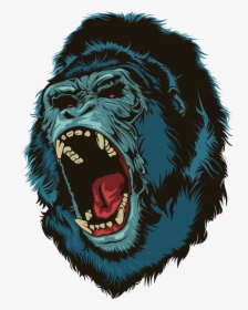 1000 X 1000 - Angry Gorilla Illustration, HD Png Download, Free Download