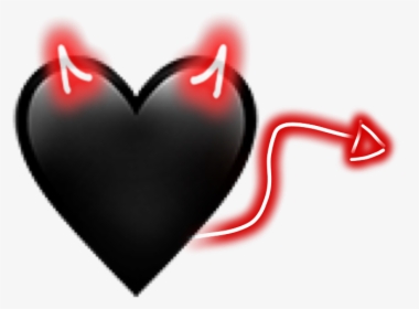 #demon #black #red #followforfollow #iphone #iphonesticker - Heart, HD Png Download, Free Download