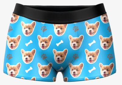Mens Underwear Pouch Custom Dog Face Heart And Dog - Cat Pattern Boxer Brief, HD Png Download, Free Download