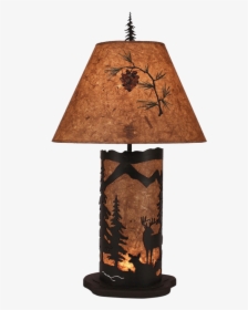 Kodiak Small Deer Scene Table Lamp W/ Night Light - Lamp, HD Png Download, Free Download