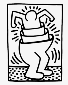 Keith Haring Cupman , Transparent Cartoons - De Cup Man Keith Haring, HD Png Download, Free Download