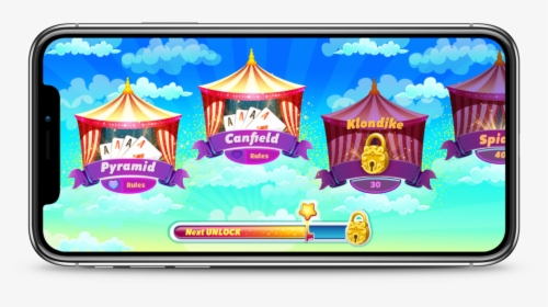 Solitaire Iphone Mock Solitaire Lobby - Child Carousel, HD Png Download, Free Download