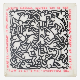 Keith Haring Party Of Life Art Button Museum - Keith Haring Party Of Life, HD Png Download, Free Download