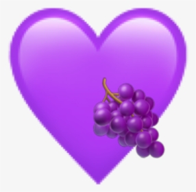 #violet #violeta #grape #uva #heart #corazon #emoji - Heart, HD Png Download, Free Download