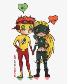 Get Wally West Png Pictures - Artemisa Y Chico Flash, Transparent Png, Free Download