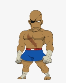 Sagat-chibi - Street Fighter Chibi Characters, HD Png Download, Free Download