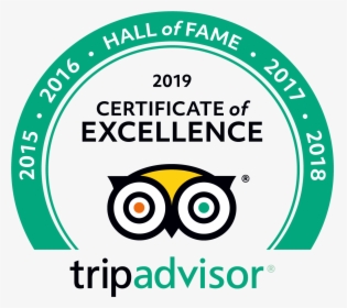 Tripadvisor Certificate Of Excellence - Tripadvisor Hall Of Fame 2019, HD Png Download, Free Download