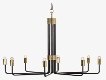Black And Brass Chandelier Light, HD Png Download, Free Download