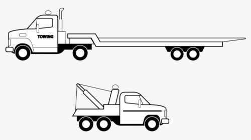 Line Art,automotive Exterior,area - Flatbed Truck Clipart, HD Png Download, Free Download