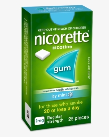 Large Nicorette Gum Icy Mint Pocket Pack 25 V1 - Nicorette Gum, HD Png Download, Free Download