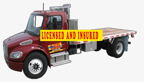 Licensed And Insured - Flatbed Truck Png, Transparent Png, Free Download
