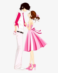 Love Romantic Cartoon Png , Png Download - Cartoon Valentines Day Couple, Transparent Png, Free Download