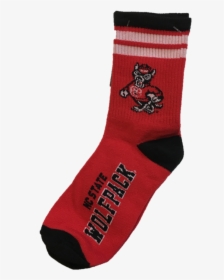 Nc State Wolfpack Youth Red And White Stripe Socks - Sock, HD Png Download, Free Download