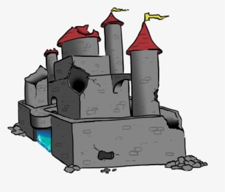 The Curious After Exploring - Abandoned Castle Cartoon, HD Png Download, Free Download