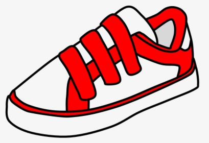 Sneakers, Velcro, White, Red - Shoe With Velcro Clip Art, HD Png Download, Free Download