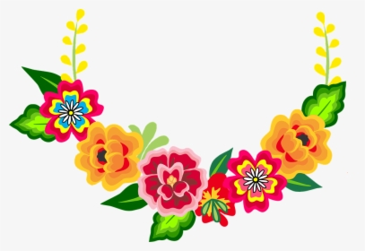 Floral, Flowers, Motif, Botanical, Bloom, Frame, Garden - Mexican Flower Clipart, HD Png Download, Free Download